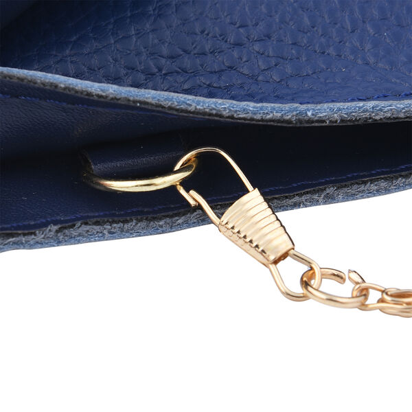 SENCILLEZ: 100% echtes Leder Crossbody Handytasche, Größe 12x1x18 cm, Dunkelblau image number 6