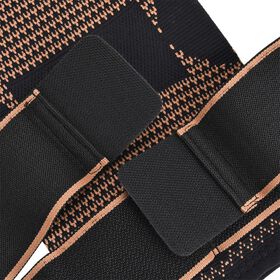 Kupferfaser Knie Bandagen Paar verstellbar Kompression Schwarz Kupfer