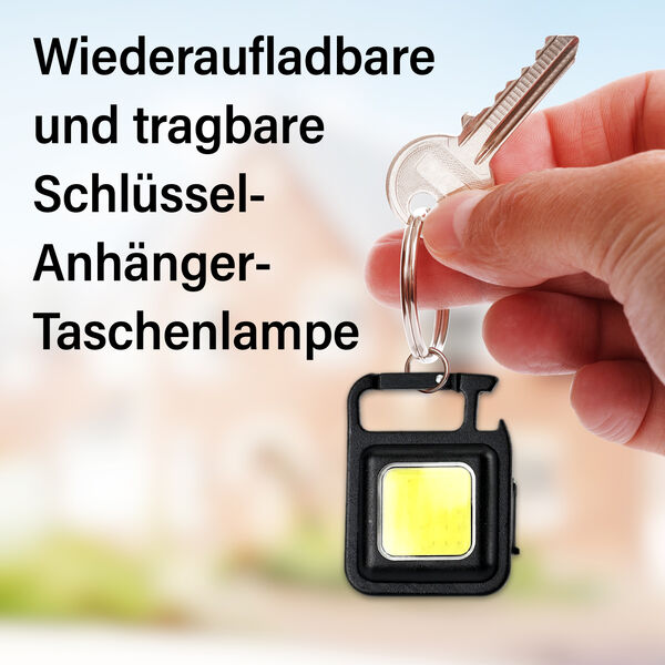 Wiederaufladbare Schlüsselanhänger-Taschenlampe mit Karabiner image number 8
