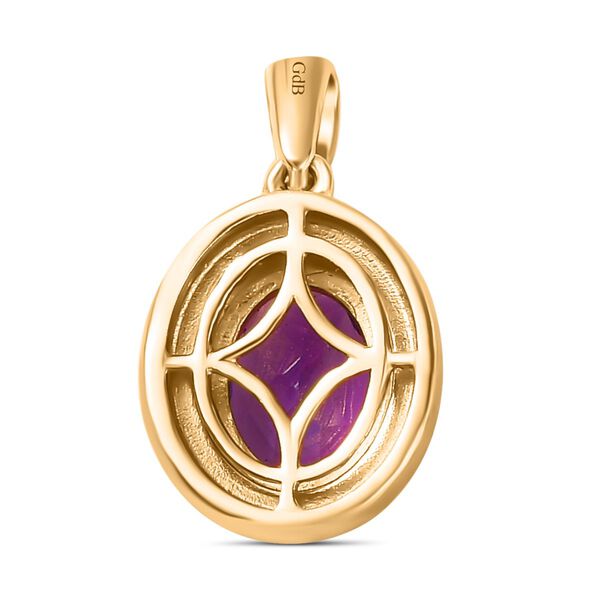 Afrikanischer Amethyst Anhänger Messing  ca. 1.64 ct image number 5