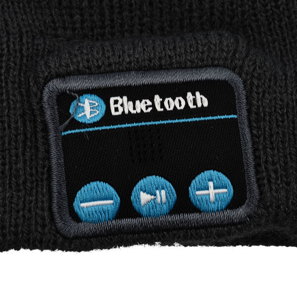Beanie M&uuml;tze mit Bluetooth Kopfh&ouml;rer, schwarz image number 1
