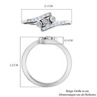 Diamant Bypass Ring 925 Silber platiniert  ca. 0,15 ct image number 6