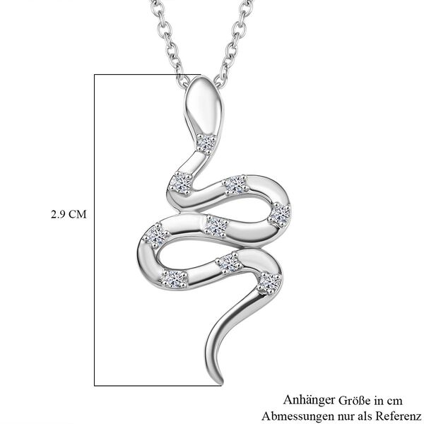 LUXURIANT DIAMOND - Lab Grown Diamant SI-GH Anhänger mit Kette, 925 Silber rhodiniert ca. 0.15 ct image number 7