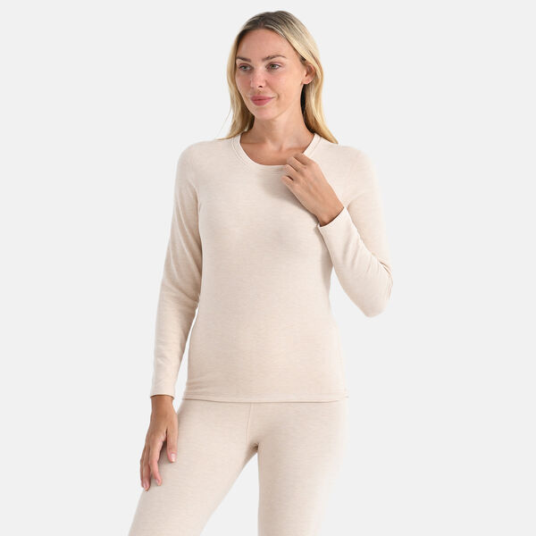 LA MAREY - Damen-Pyjama-Set aus Viskose, zweiteilig, Beige, Größe L image number 3