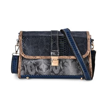 Chaos by Elsie, echtes Leder Crossbody Tasche mit RFID Schutz, schwarz Leoparden Muster, Gr&ouml;&szlig;e 31 x 11 x 38cm