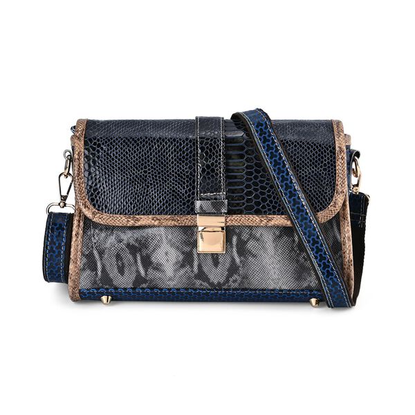 Chaos by Elsie, Echtleder Crossbody Tasche, Leopardenmuster