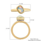 Natürlicher, äthiopischer Opal und Zirkon Ring in Silber image number 6