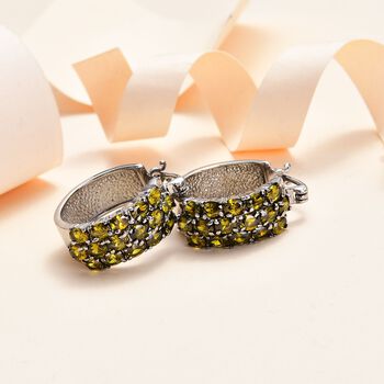 Nat&uuml;rliche Peridot Zirkonia Ohrringe,  Edelstahl