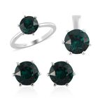LUSTRO STELLA - DIAMOON österreichisches Smaragd-Farbkristall-Schmuckset - 4,80 ct. image number 0