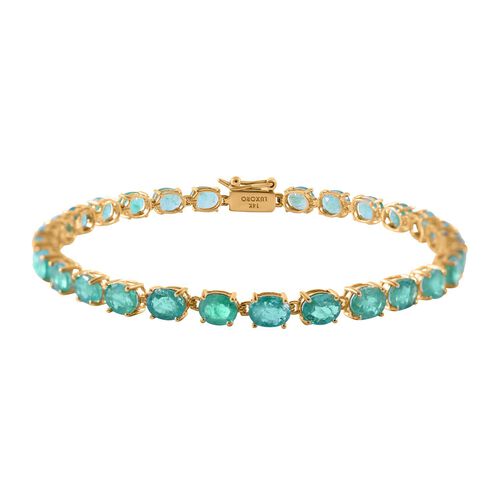 AAA Kagem sambisches Smaragd-Armband in 585 Gelbgold image number 0