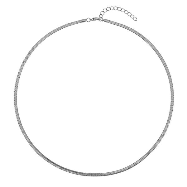 2er-Set - 50+2,5cm Fischgr&auml;t- und 55,8+2,5cm Kordelkette in Silberton image number 6