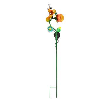 LIVMORE Solar Gartenleuchte, Metall, Gelb