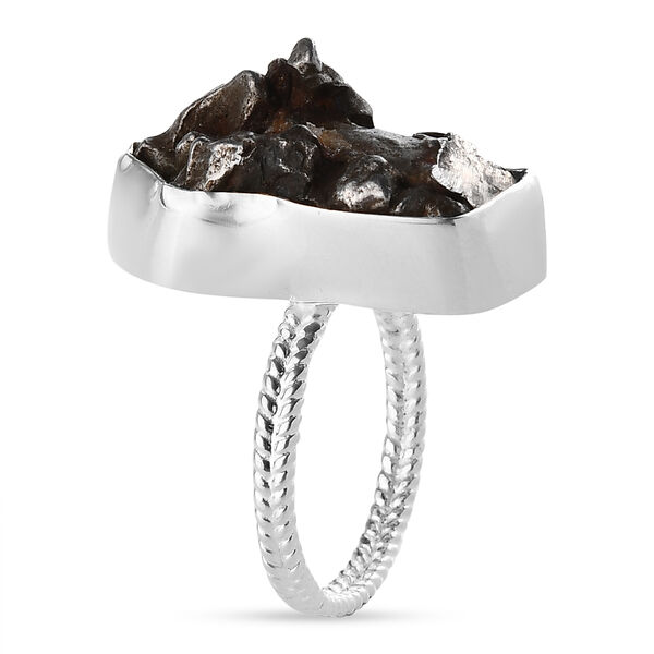 Meteorit Ring 925 Silber  ca. 33,50 ct image number 5