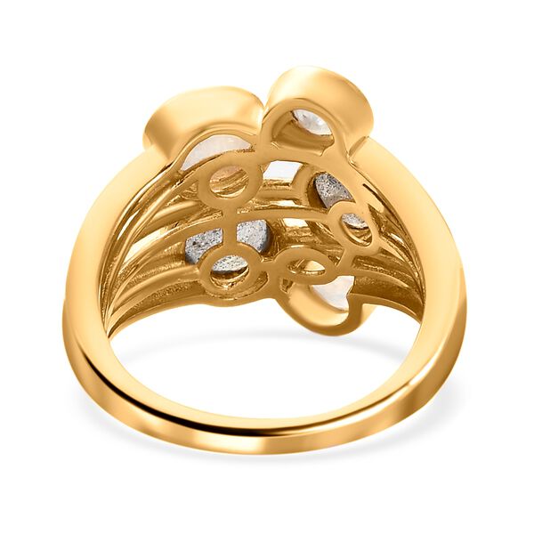 Regenbogen Mondstein und Labradorit-Ring - 2 ct. image number 6