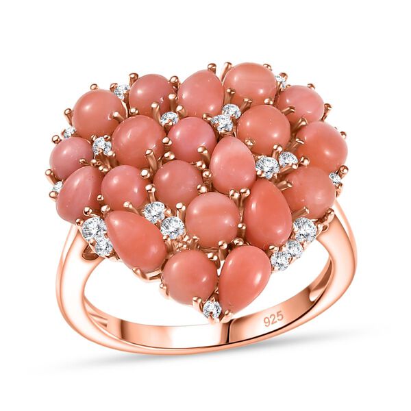 Herzklang - D joy AA Vinicunca-Peruanischer Opal Ring 925 Silber 750 ros&eacute;vergoldet (Gr&ouml;&szlig;e 19.00) ca. 3.37 ct image number 4