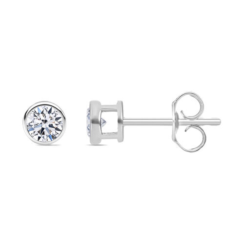 Moissanit Ring 925 Silber rhodiniert ca. 1,73 ct