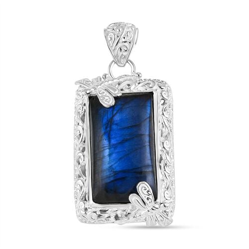 Labradorit Anhänger 925 Silber ca. 19,39 ct. image number 0