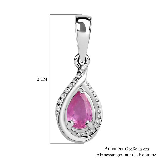 Ilakaka Rosa Saphir (Fissure gef&uuml;llt) Anh&auml;nger 925 Silber ca. 0,55 ct. image number 6