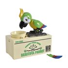 Münzstehlende Papagei-Spardose, 2x AA Batterien (nicht inkl.), 18x8x15 cm, grün image number 3