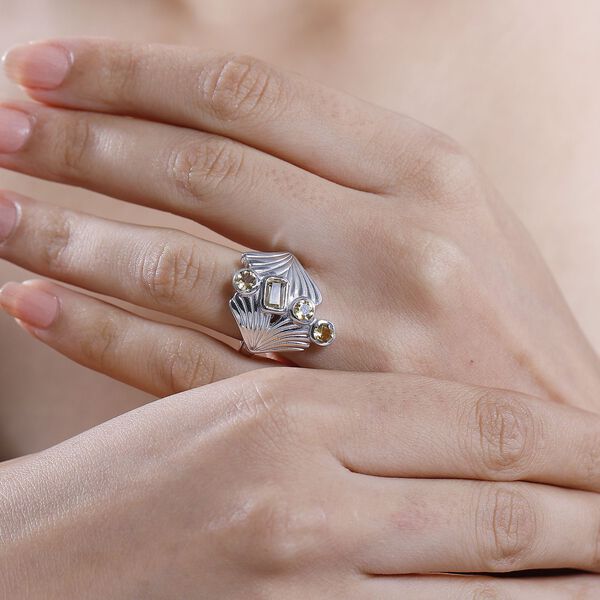 Citrin Ring Messing (Größe 17.00) ca. 1,31 ct image number 3