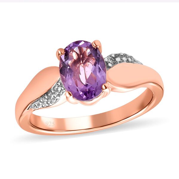 Rose De France Amethyst und Zirkon-Ring - 1,19 ct. image number 4