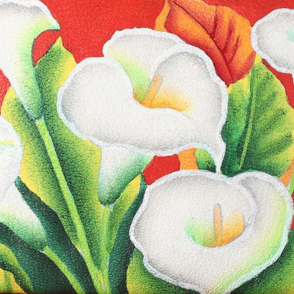 SUKRITI - 100% Leder: handbemalter Beauty Organizer, Rot image number 9