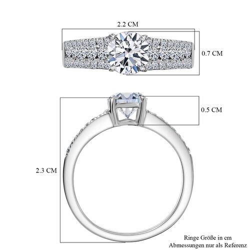 LUXURIANT DIAMOND - Lab Grown Diamant SI Ring 925 Silber rhodiniert (Größe 17.00) ca. 1.51 ct image number 5