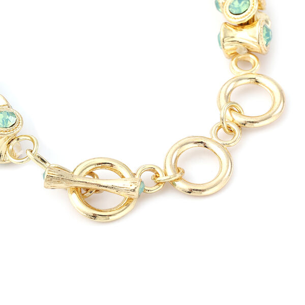 Peridot Kristall Armband ca. 19+5 cm Goldton image number 3