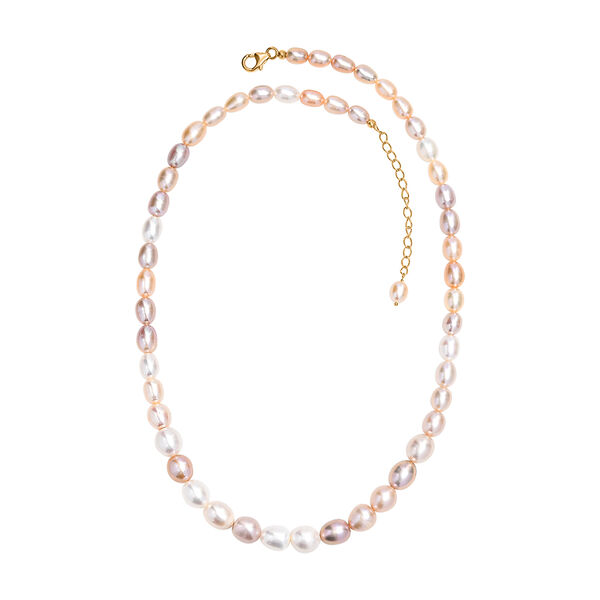Mehrfarbige Süßwasser Perle Halskette, 45 cm image number 3