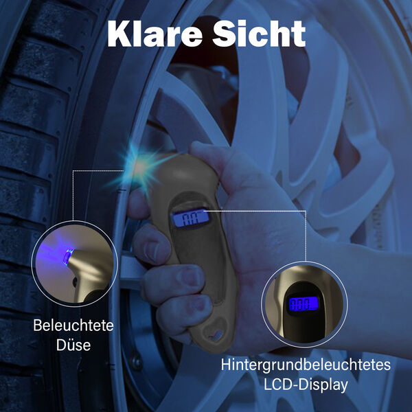 Digitaler Reifendruckmesser, Silber image number 3