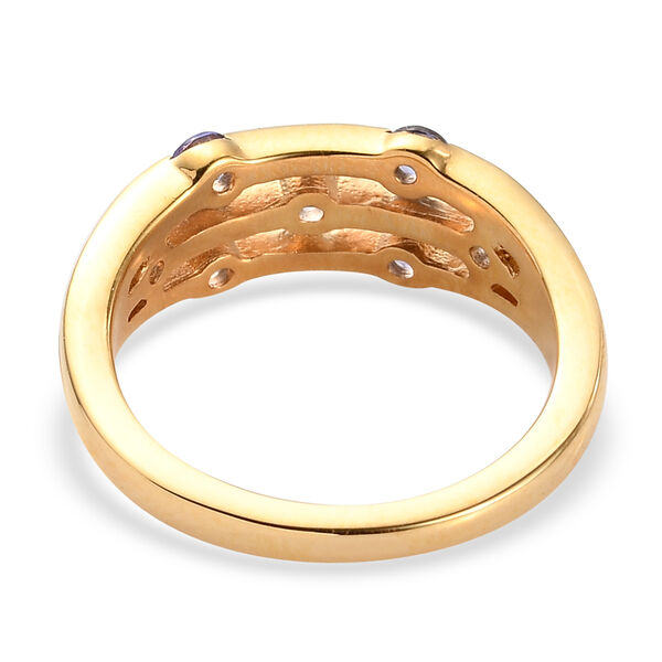 Tansanit Ring 925 Silber vergoldet  ca. 0,57 ct image number 6