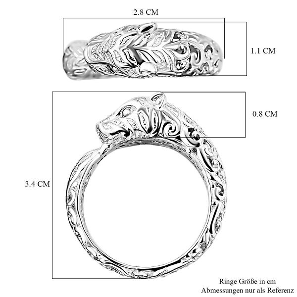 Royal Bali Kollektion- Jaguar Ring in 925 Silber image number 5