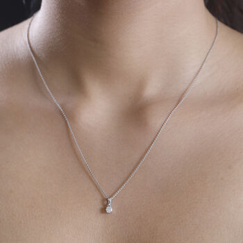 Moissanit Anh&auml;nger, 925 Silber rhodiniert - 0,22 ct.