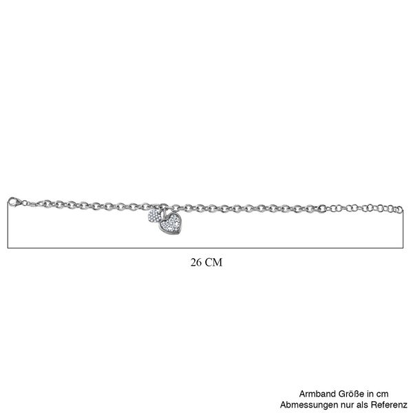 Lustro Stella Weißer Zirkonia Armband ca. 20 cm + 5 cm Extender, 925 Silber rhodiniert image number 5
