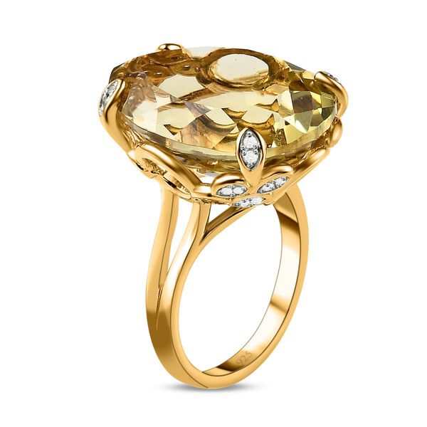 Ouro Verde Quarz und Zirkon Cocktail Ring - 18,64 ct. image number 5