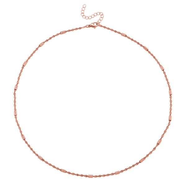 5er-Set Halsketten, ca. 45 cm + 5 cm Extender, Nickelfreies Messing Ros&eacute;goldfarben image number 6