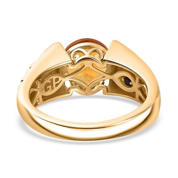 GP Trionfo Kollektion - AA Serra Gaucha Citrin, Zirkon und Kanchanaburi blauer Saphir Ring - 1,87 ct. image number 7