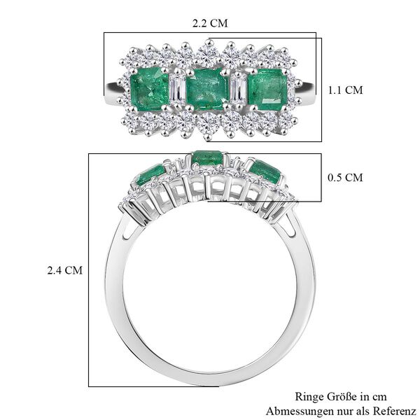 D'Joy Smaragd und Moissanit Ring - 1,62 ct. image number 7
