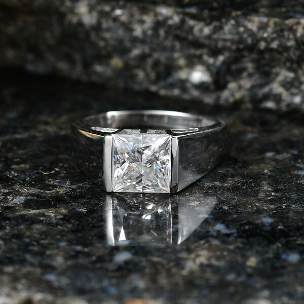 D'Joy Moissanit Ring 925 Silber Rhodiniert (Gr&ouml;&szlig;e 17.00) ca. 2,79 ct image number 1