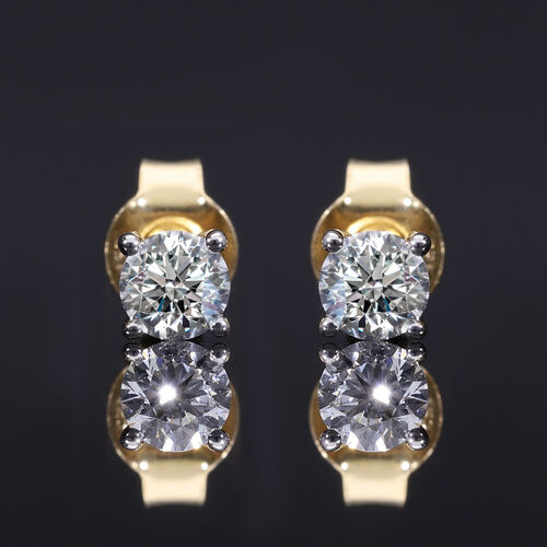 Lab Grown Diamant VS Ohrringe 925 Silber Gelbgold Vermeil ca. 2,00 ct. image number 4