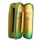 SUKRITI - RFID-geschütztes 100% Echtleder handgemaltes Crossbody-Tasche, 20x9 cm, gelb grün image number 5