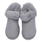 Gem&uuml;tliche Hausschuhe aus Kunstfell, Gr&ouml;&szlig;e 36-38, Grau