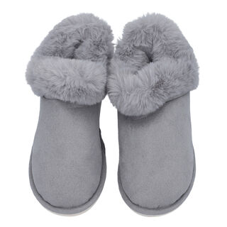 Gemütliche Hausschuhe aus Kunstfell, Größe 36-38, Grau