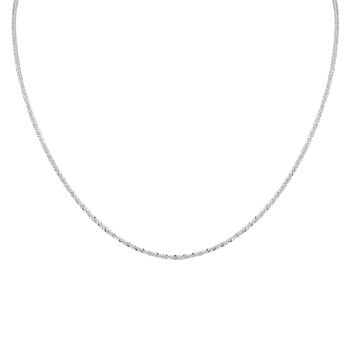 Italianische Funkelkette, ca. 45 cm, 925 Silber ca. 3,86g