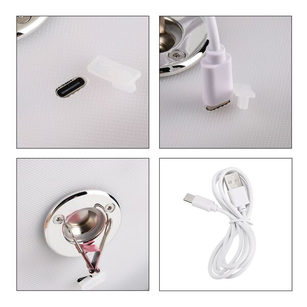 LIVMORE 2-in-1 Magnetische, wiederaufladbare LED-Tisch- und Wandleuchte, 15,5x15,5x21cm, Rot image number 10