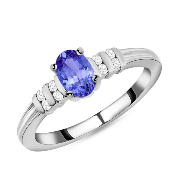 Tansanit und Zirkon Ring - 0,59 ct. image number 4