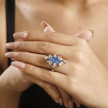 Boulder Opal Triplett und Multi-Edelstein Ring - 6,73 ct.