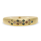 Mehrfarbiger Diamant-Ring, 925 Silber Gelbgold Vermeil  ca. 0,15 ct image number 0