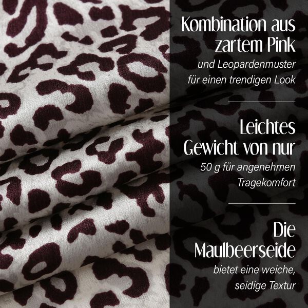 LA MAREY – Satinschal aus Maulbeerseide, Leopardmuster image number 3