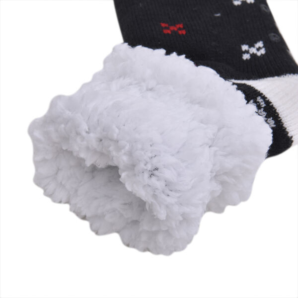 2er-Set W&auml;rmflasche mit Strickbezug, 2000ml und 1 Paar rutschfeste Haussocken mit Sherpa Futter, Einheitsgr&ouml;&szlig;e 18x32 cm&nbsp; image number 3